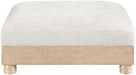 Turin - Chenille Fabric Upholstered Modular Ottoman - Natural Base - Simple Home Plus