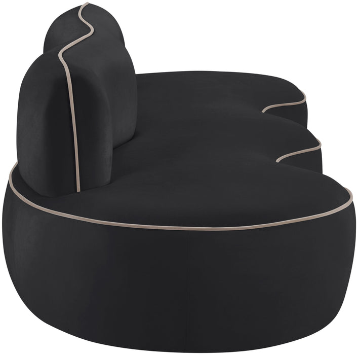 Swerve - Velvet 101" Upholstered Sofa - Simple Home Plus