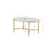 Bordeaux - Coffee Table - White / Gold - Simple Home Plus