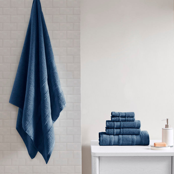 Adrien - 6 Piece Towel Set - Blue - Simple Home Plus