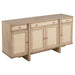 Kailani - 4-Door Cane Sideboard Buffet Cabinet - Beige Oak - Simple Home Plus