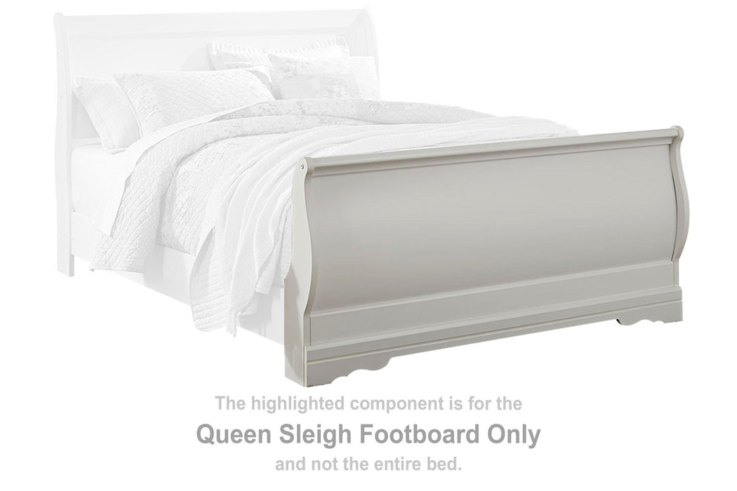 Anarasia - Queen Sleigh Footboard - White - Simple Home Plus