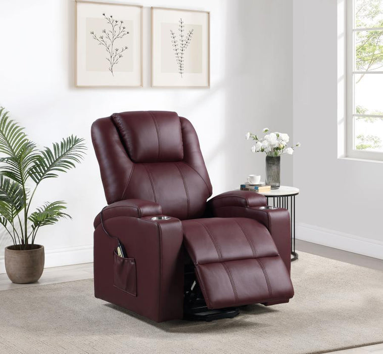 Armstrong - Upholstered Power Lift Massage Recliner - Simple Home Plus