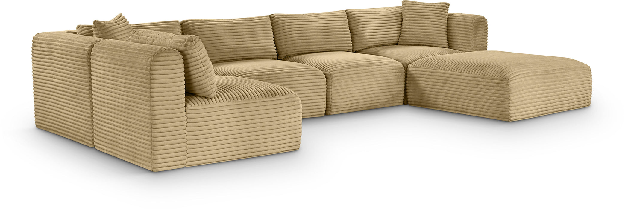 Shaggy - 6 Piece Modular U-Shaped Sectional - Simple Home Plus