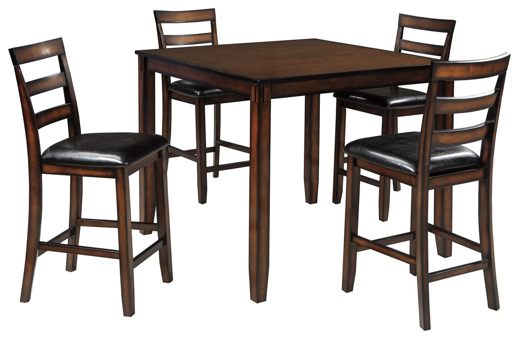 Coviar - Brown - DRM Counter Table Set (Set of 5) - Simple Home Plus