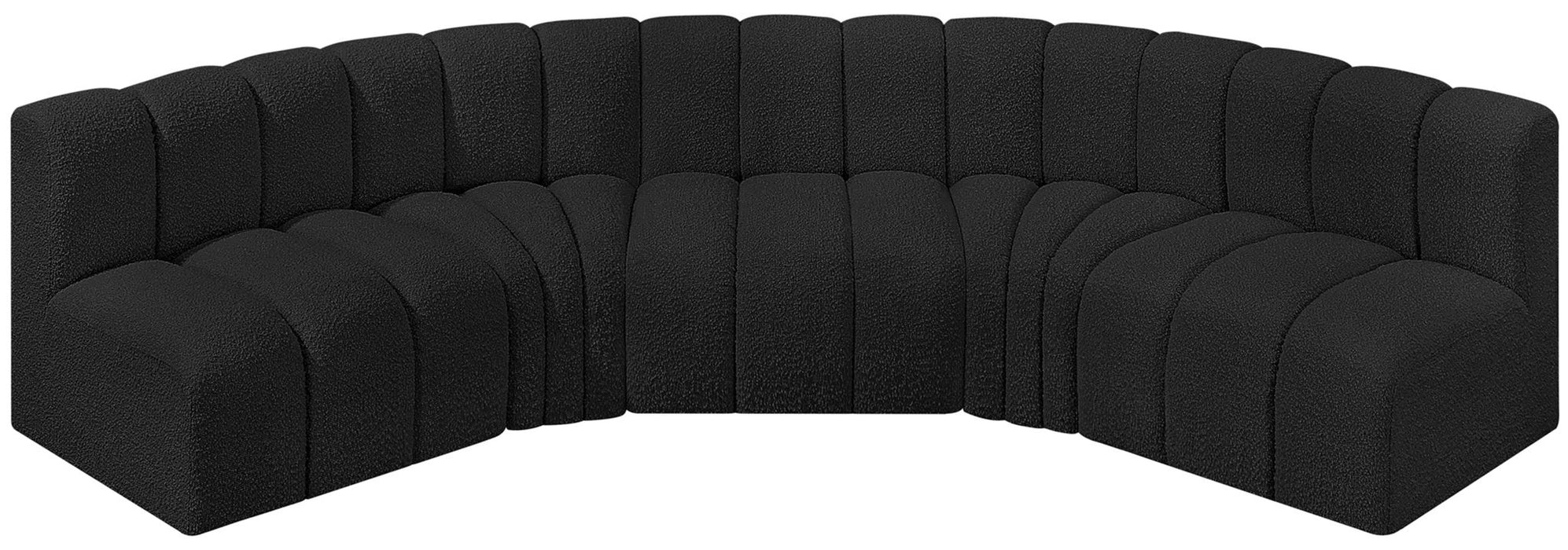 Arc - Boucle Fabric 5 Piece U-Shaped Modular Sofa - Simple Home Plus
