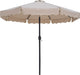 Amalfi - Aluminum Patio Umbrella - White Base / Black Pole - Simple Home Plus