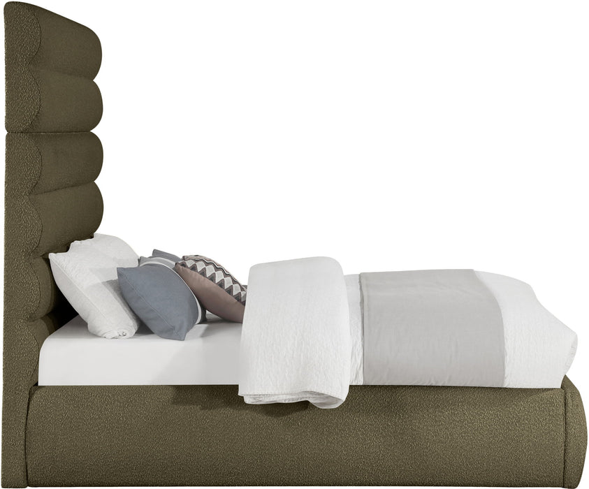 Adam - Boucle Fabric Bed With 70.5" Headboard - Simple Home Plus