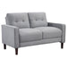 Bowen - Upholstered Track Arm Tufted Loveseat - Simple Home Plus