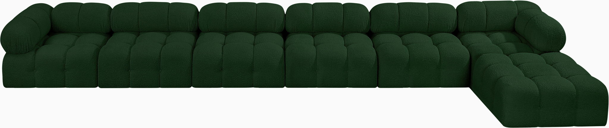 Ames - 7 Piece Boucle Fabric Modular L-Shaped Sectional - Simple Home Plus