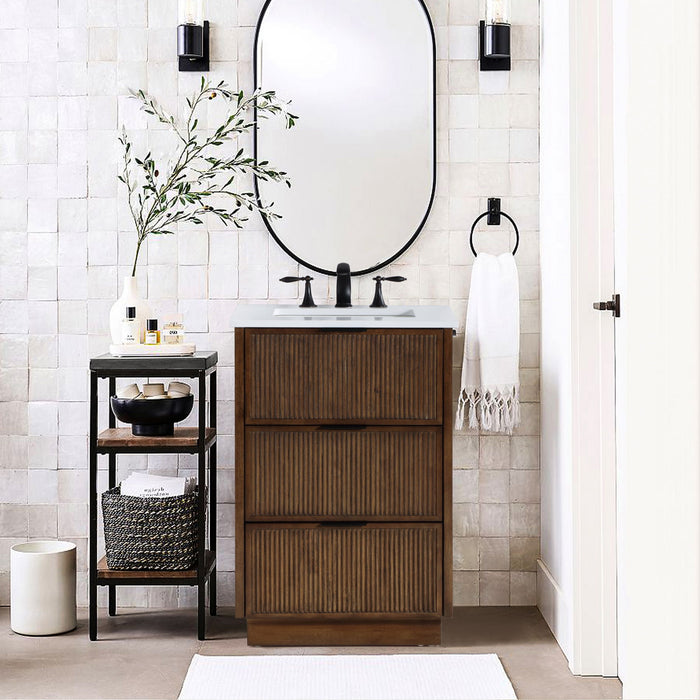 Willard - Engineered Stone And Solid Wood Bathroom Vanity - Simple Home Plus