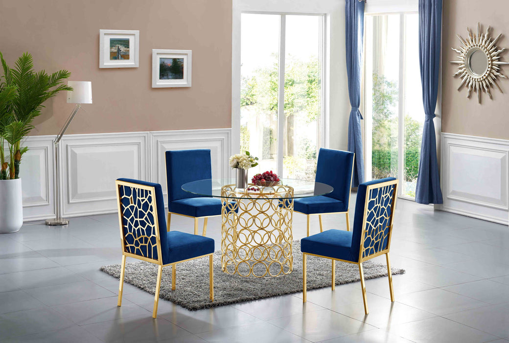 Opal - Dining Chair with Gold Legs (Set of 2) - Simple Home Plus