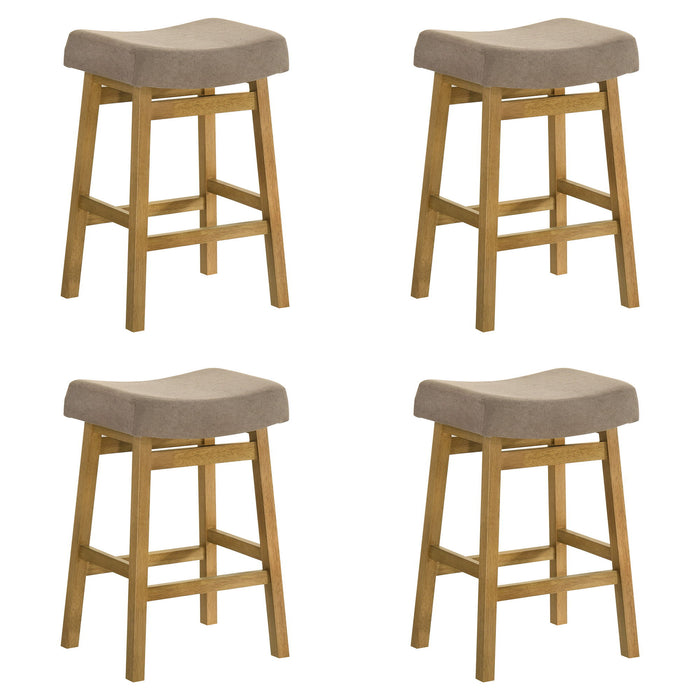 Lenon - Modern Farmhouse Wood Counter Height Kitchen Bar Stool - Simple Home Plus