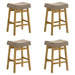 Lenon - Modern Farmhouse Wood Counter Height Kitchen Bar Stool - Simple Home Plus