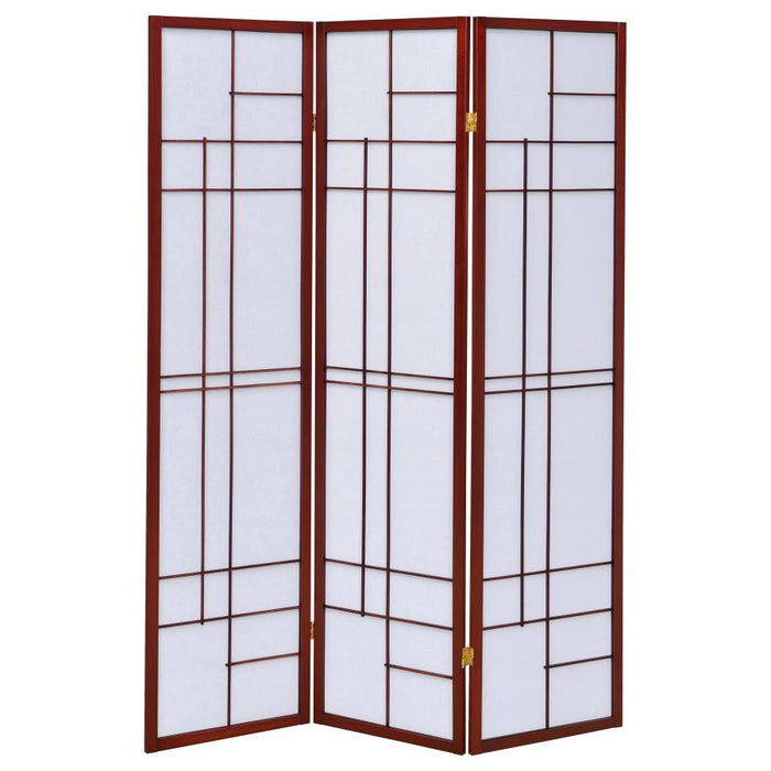 Katerina - 3-Panel Room Divider Folding Shoji Screen - Cherry - Simple Home Plus