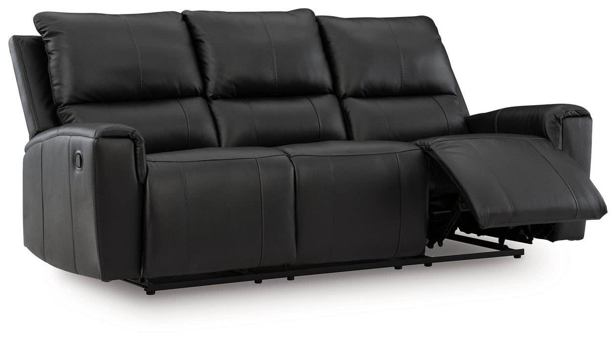 Glossmore - Reclining Sofa - Black - Simple Home Plus