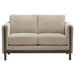 Islington - Fabric Upholstered Panel Arm Loveseat - Taupe - Simple Home Plus