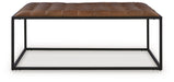 Junsor - Cocktail Ottoman - Brown / Black - Simple Home Plus