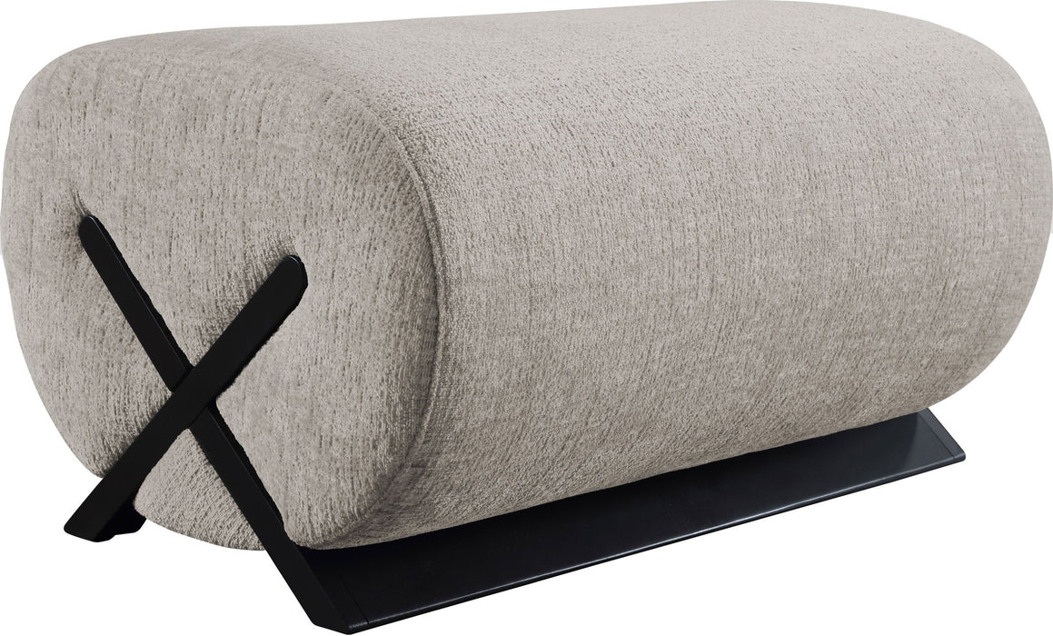 Akira - Fabric Upholstered Ottoman - Simple Home Plus