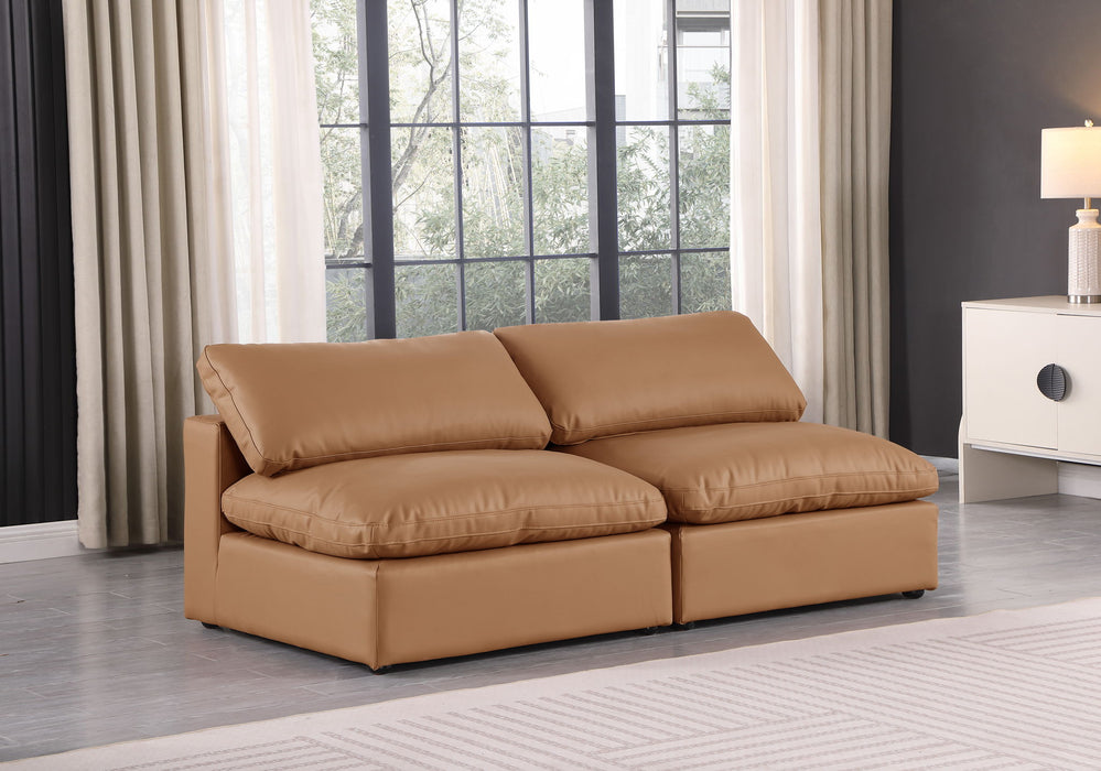 Comfy - Faux Leather Modular Armless Sofa 2 Seats - Simple Home Plus