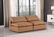 Comfy - Faux Leather Modular Armless Sofa 2 Seats - Simple Home Plus