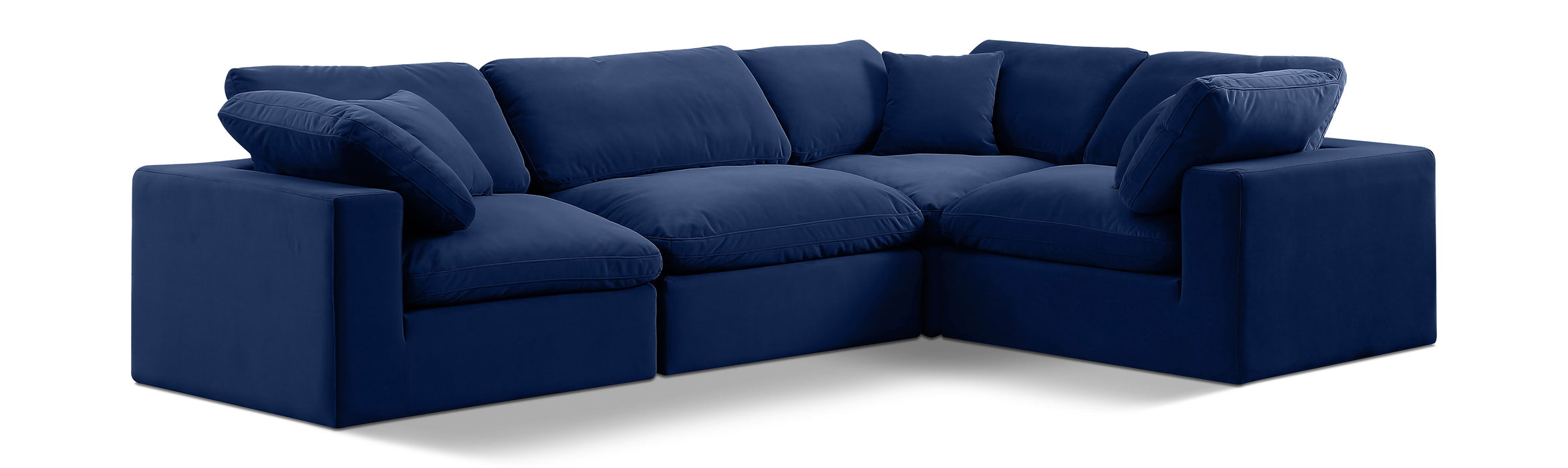 Comfy - 4 Piece Velvet Modular Sectional - Simple Home Plus