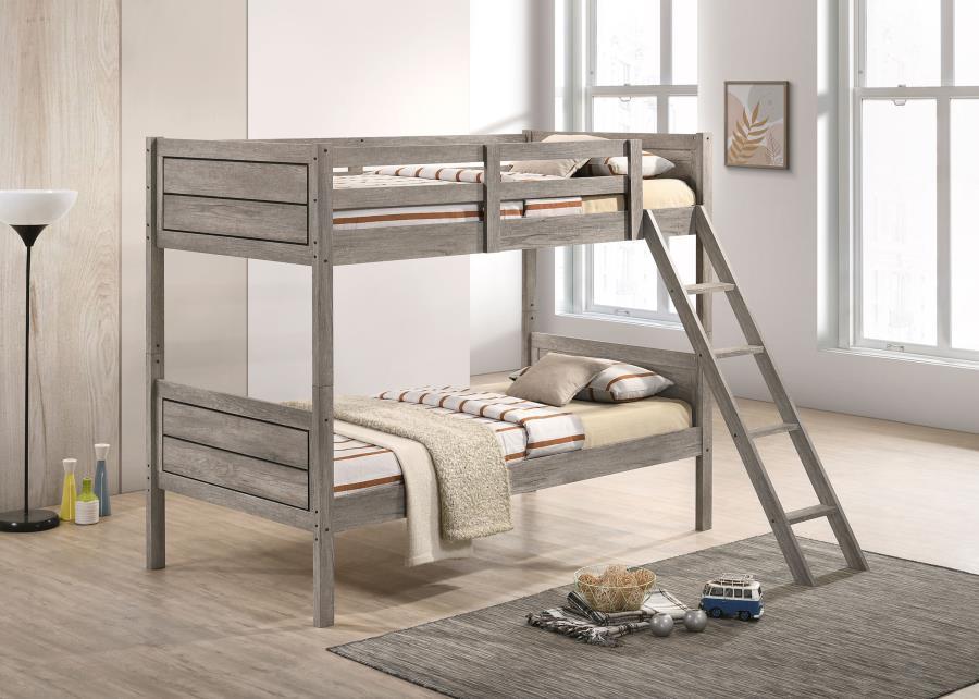 Ryder - Wood Bunk Bed With Mattress - Simple Home Plus