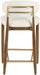 Riccio - Fabric Stool - Walnut Frame - Simple Home Plus