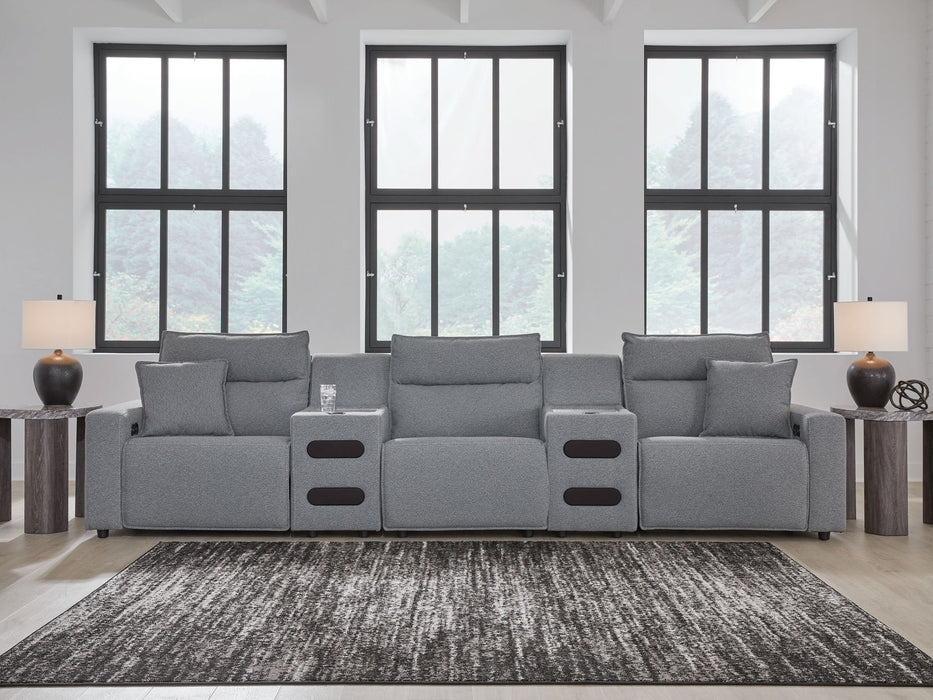 ModMax II - Salt And Pepper - Reclining Sectional - Simple Home Plus