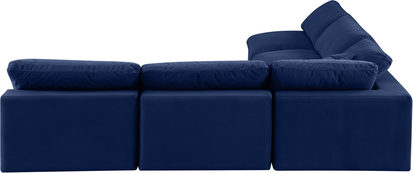 Comfy - 5 Piece Velvet Modular Corner Armless Sectional - Simple Home Plus