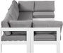 Nizuc - Outdoor Patio 6 Piece Modular Sectional With White Frame - Simple Home Plus