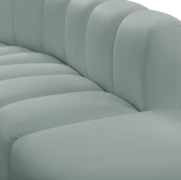 Arc - Faux Leather 4 Piece Modular Sofa