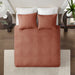 Quebec - 3 Piece Full/Queen Reversible Quilt Set - Clay Red - Simple Home Plus
