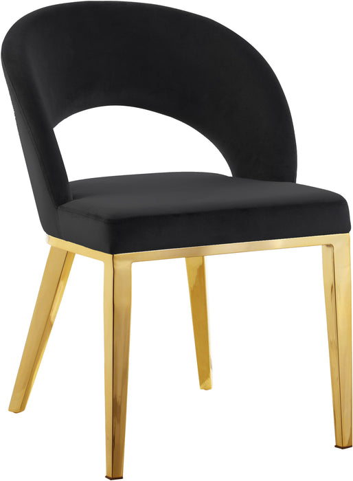 Roberto - Dining Chair with Gold Legs - Simple Home Plus