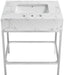 Marmo - Engineered Marble Bathroom Vanity With Chrome Base - Simple Home Plus
