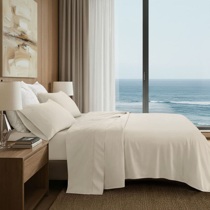 Elina Supima - 4 Piece Queen Sheet Set - Off-White
