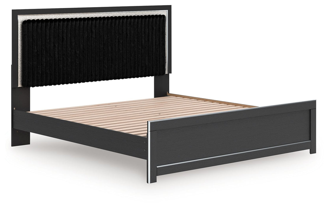 Zuraleus - Upholstered Panel Platform Bed With Roll Slats - Simple Home Plus