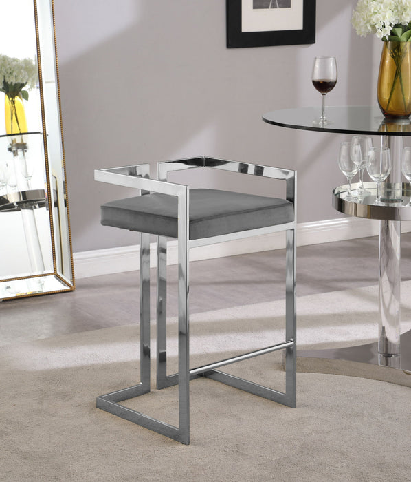 Ezra - Stool with Chrome Legs (Set of 2) - Simple Home Plus