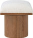 Pavilion - Bench Ottoman With Brown Base - Cream - Simple Home Plus