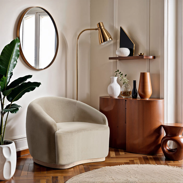 Gustavo - Velvet Upholstered Chair - Simple Home Plus