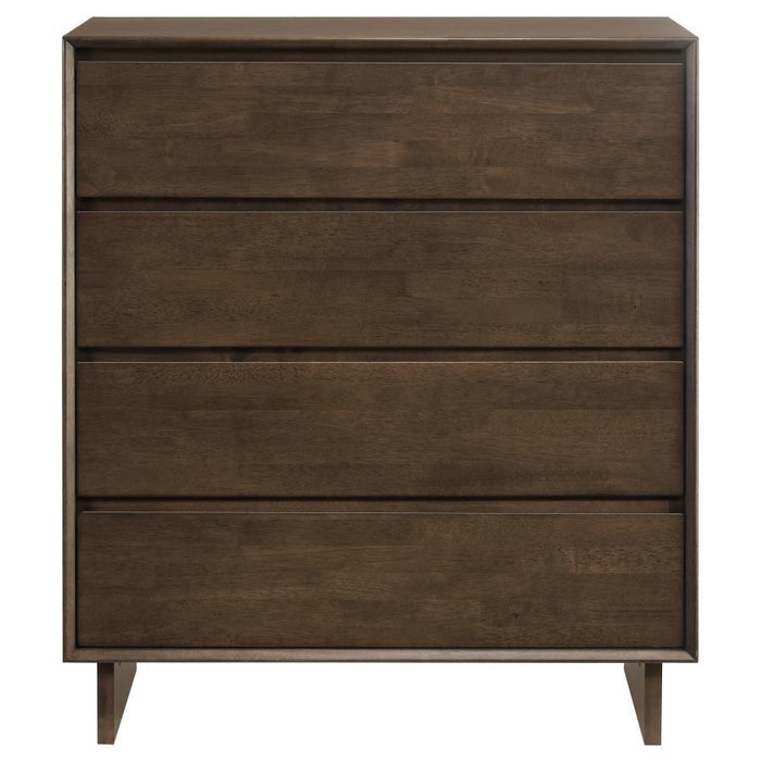 Glenwood - 4-Drawer Chest Of Drawers - Warm Brown - Simple Home Plus