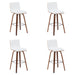 Vienna - Modern Swivel Bar Height Stool - Walnut Finished Wood Frame - Simple Home Plus