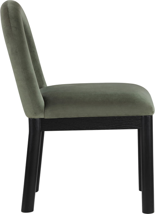 Conrad - Velvet Dining Chair With Black Legs - Simple Home Plus