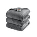 Heated Microlight to Berber - King Blanket - Gray - Simple Home Plus