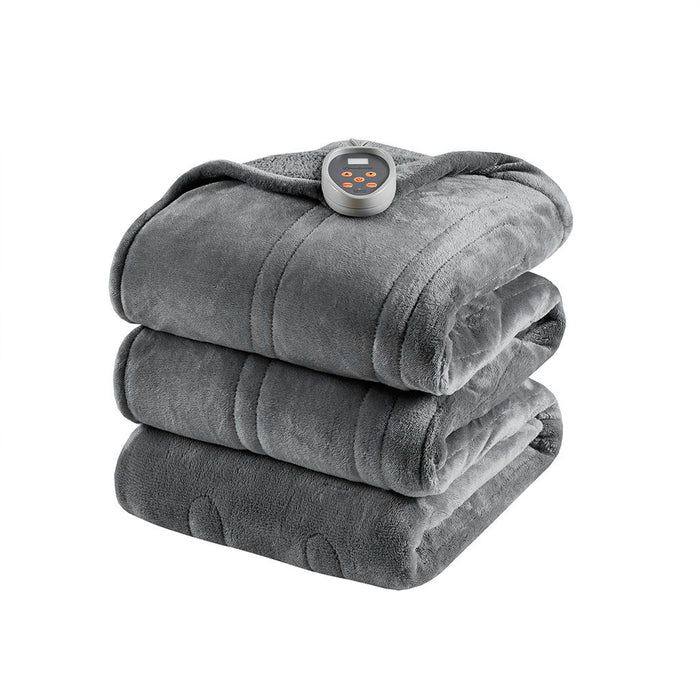 Heated Microlight To Berber - Full Blanket - Gray
