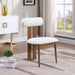 Dario - Boucle Dining Chair With Brown Frame (Set of 2) - Cream - Simple Home Plus