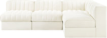 Rummi - Armless Velvet Performance Fabric Upholstered 4 Piece Modular Sectional - Simple Home Plus