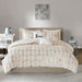 Raina - Brushed Microfiber Printed Comforter Set - Gold / Ivory - Simple Home Plus