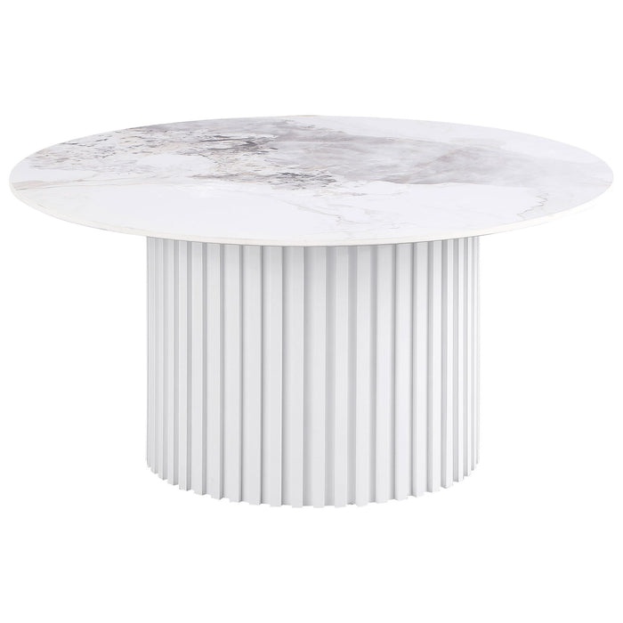 Rowena - Round Sintered Stone Table - Simple Home Plus