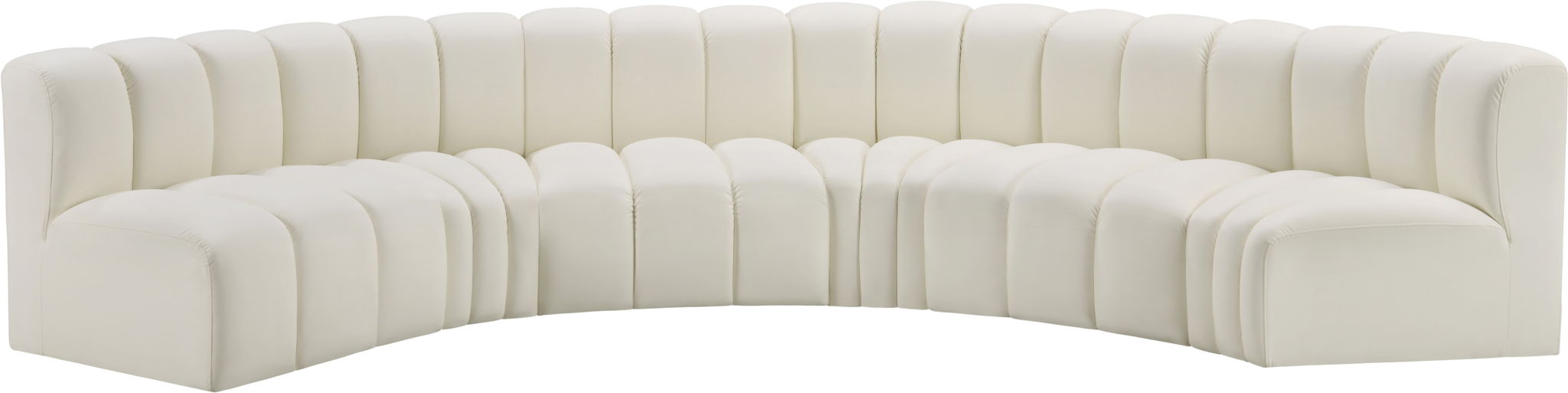 Arc - Faux Leather 6 Piece U-Shaped Modular Sofa - Simple Home Plus